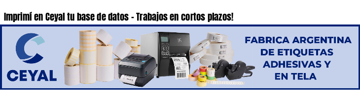 Imprimí en Ceyal tu base de datos - Trabajos en cortos plazos!