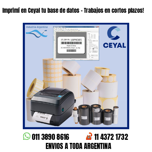 Imprimí en Ceyal tu base de datos – Trabajos en cortos plazos!