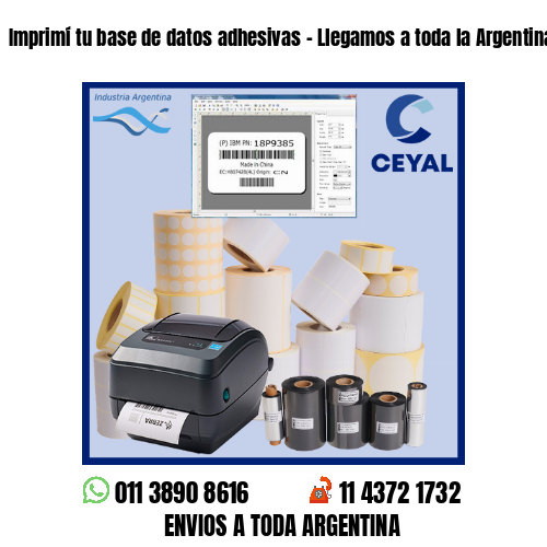 Imprimí tu base de datos adhesivas - Llegamos a toda la Argentina!