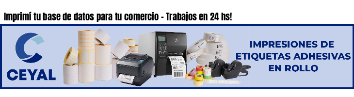 Imprimí tu base de datos para tu comercio - Trabajos en 24 hs!