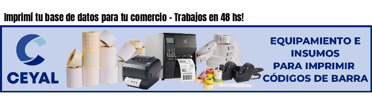 Imprimí tu base de datos para tu comercio - Trabajos en 48 hs!