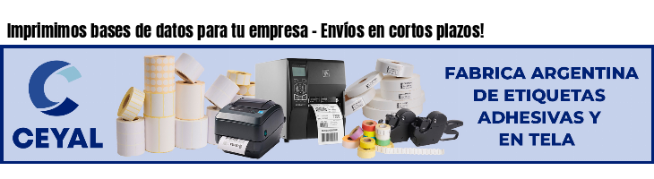 Imprimimos bases de datos para tu empresa - Envíos en cortos plazos!