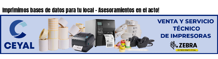 Imprimimos bases de datos para tu local - Asesoramientos en el acto!