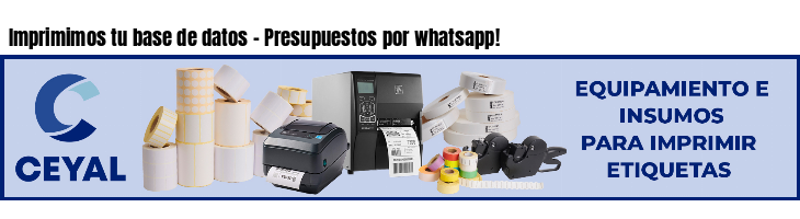 Imprimimos tu base de datos - Presupuestos por whatsapp!