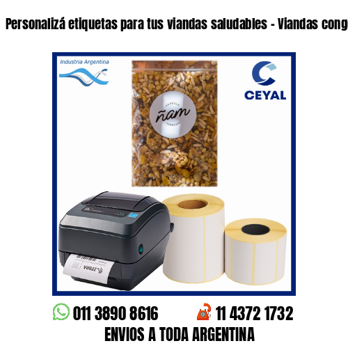 Personalizá etiquetas para tus viandas saludables - Viandas congeladas