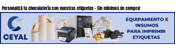 Personalizá tu chocolatería con nuestras etiquetas - Sin mínimos de compra!