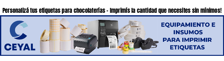 Personalizá tus etiquetas para chocolaterías - Imprimís la cantidad que necesites sin mínimos!