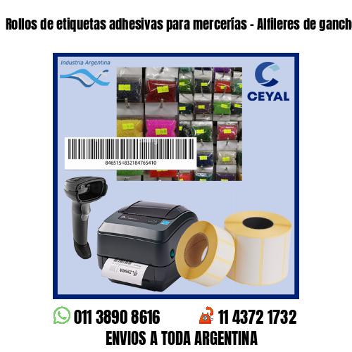 Rollos de etiquetas adhesivas para mercerías – Alfileres de gancho