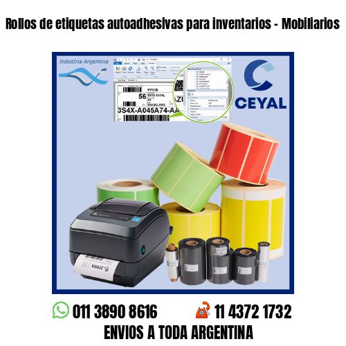 Rollos de etiquetas autoadhesivas para inventarios – Mobiliarios