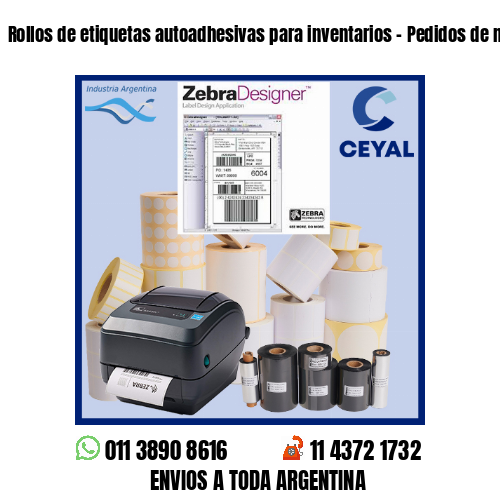 Rollos de etiquetas autoadhesivas para inventarios – Pedidos de mercadería