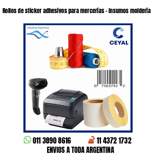 Rollos de sticker adhesivos para mercerías – Insumos moldería