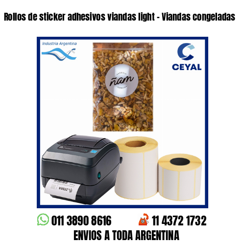 Rollos de sticker adhesivos viandas light - Viandas congeladas