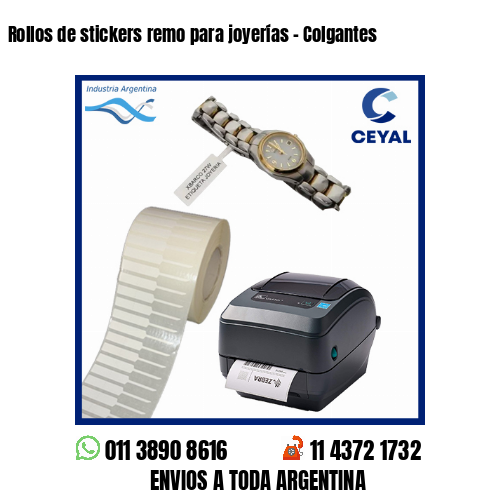 Rollos de stickers remo para joyerías – Colgantes