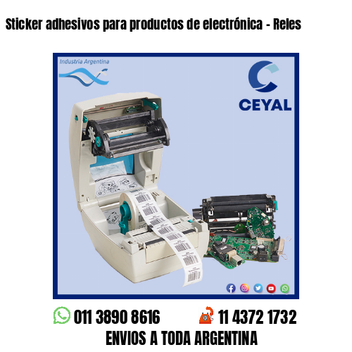 Sticker adhesivos para productos de electrónica - Reles