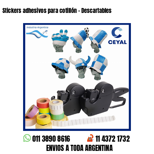 Stickers adhesivos para cotillón - Descartables