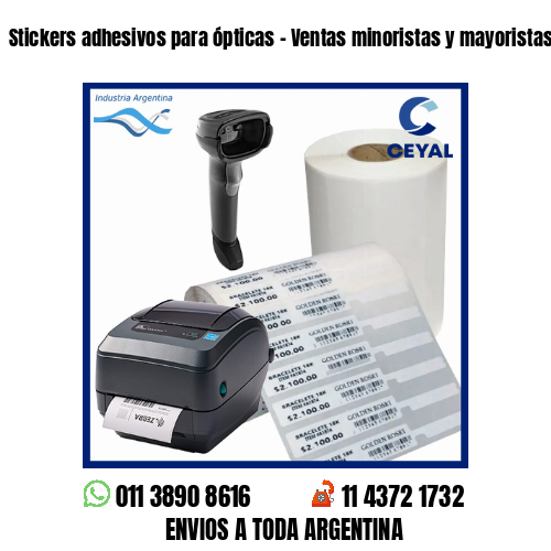 Stickers adhesivos para ópticas - Ventas minoristas y mayoristas