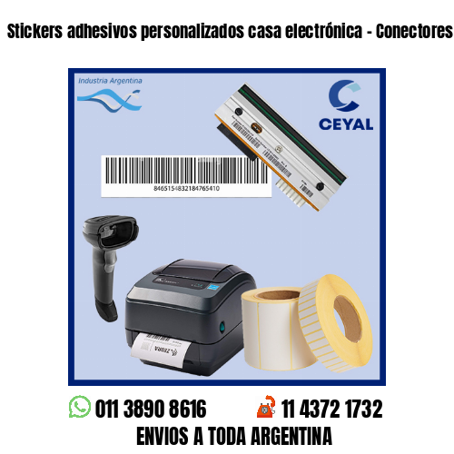 Stickers adhesivos personalizados casa electrónica - Conectores