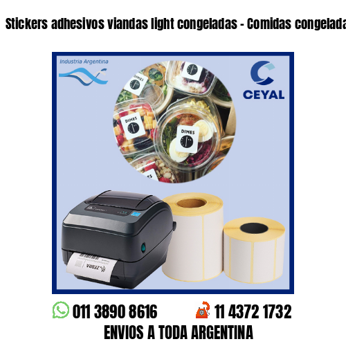 Stickers adhesivos viandas light congeladas – Comidas congeladas