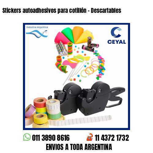 Stickers autoadhesivos para cotillón - Descartables