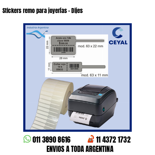 Stickers remo para joyerías – Dijes