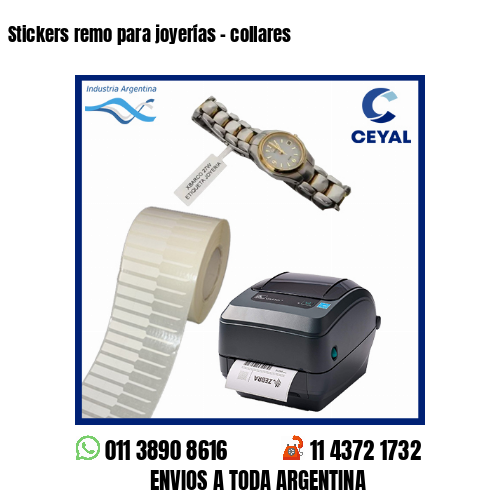 Stickers remo para joyerías - collares