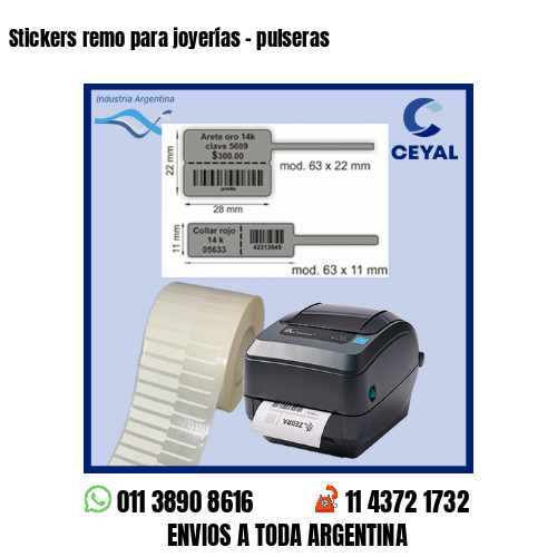 Stickers remo para joyerías - pulseras