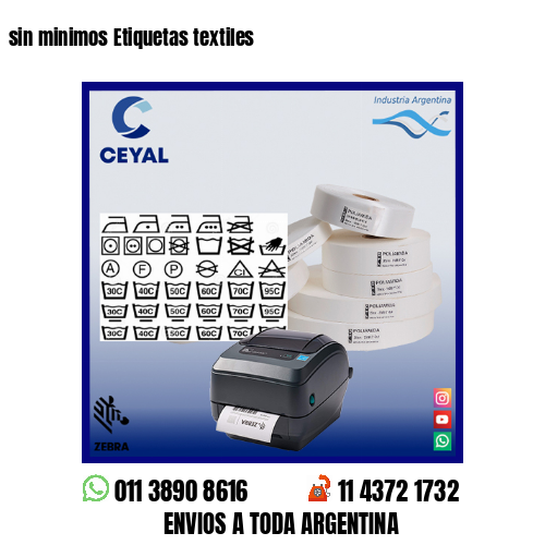 sin minimos Etiquetas textiles