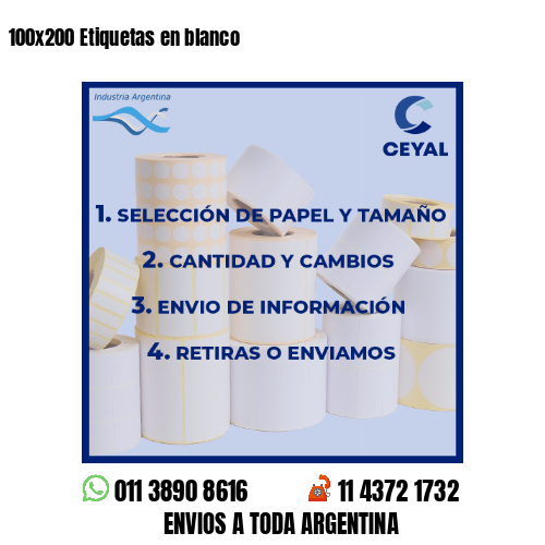 100×200 Etiquetas en blanco