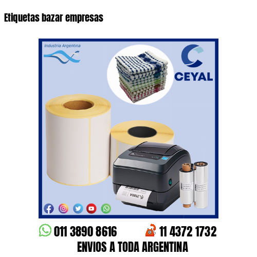 Etiquetas bazar empresas