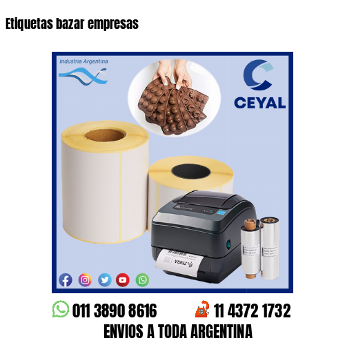 Etiquetas bazar empresas 