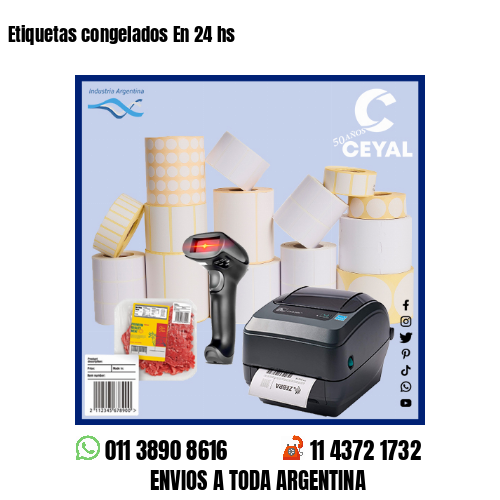 Etiquetas congelados En 24 hs