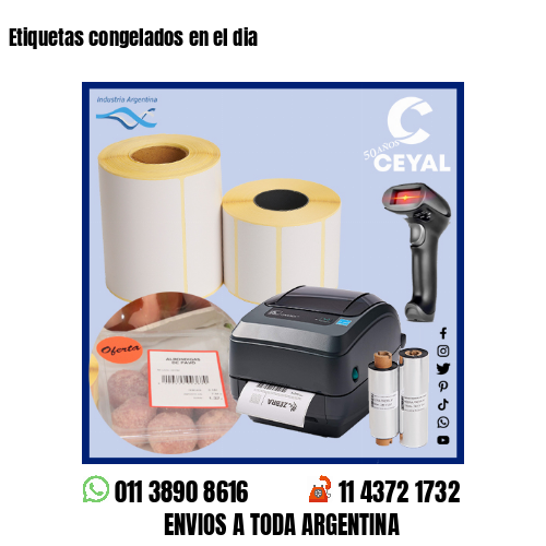 Etiquetas congelados en el dia