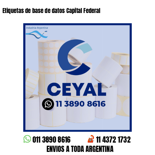 Etiquetas de base de datos Capital Federal 