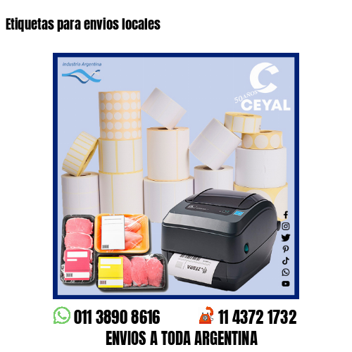 Etiquetas para envios locales 