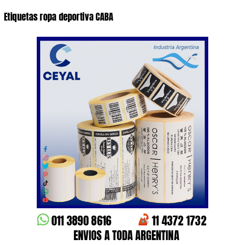 Etiquetas ropa deportiva CABA