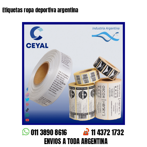 Etiquetas ropa deportiva argentina