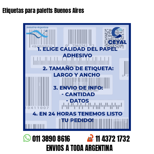 Etiquetas para paletts Buenos Aires