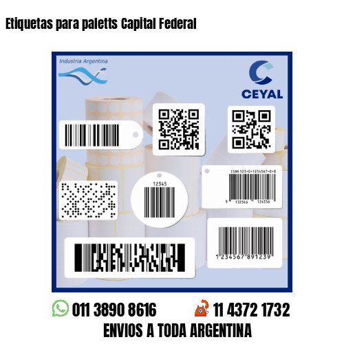 Etiquetas para paletts Capital Federal