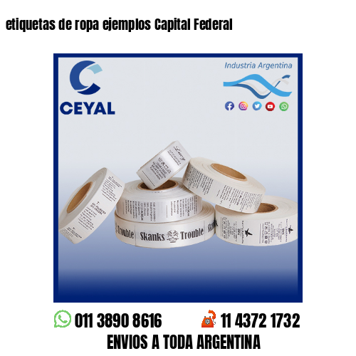 etiquetas de ropa ejemplos Capital Federal