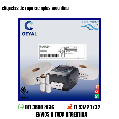 etiquetas de ropa ejemplos argentina