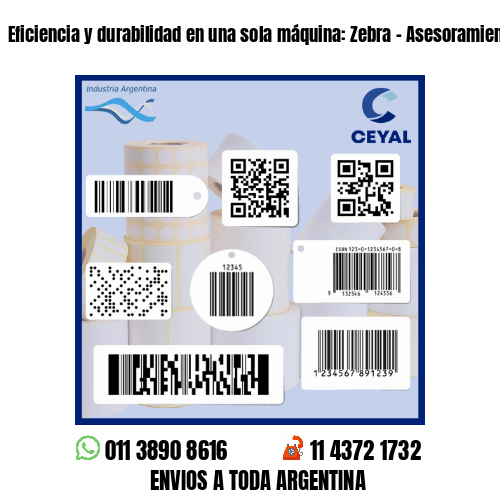 Eficiencia y durabilidad en una sola máquina: Zebra - Asesoramiento ONLINE