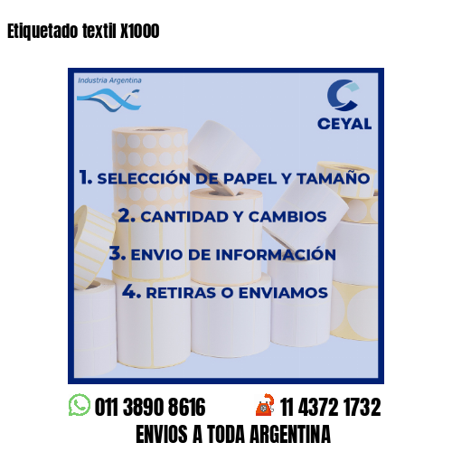 Etiquetado textil X1000