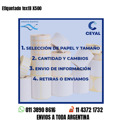 Etiquetado textil X500