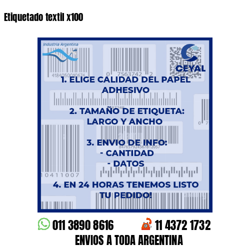 Etiquetado textil x100