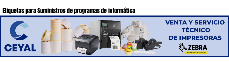 Etiquetas para Suministros de programas de informática