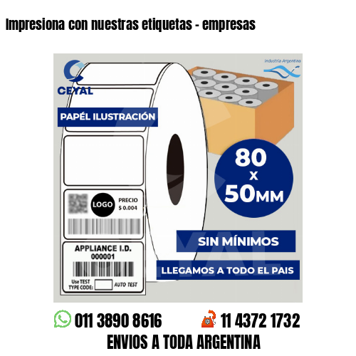 Impresiona con nuestras etiquetas - empresas