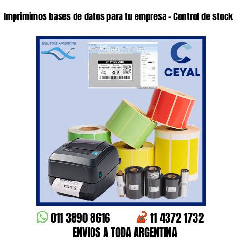 Imprimimos bases de datos para tu empresa - Control de stock