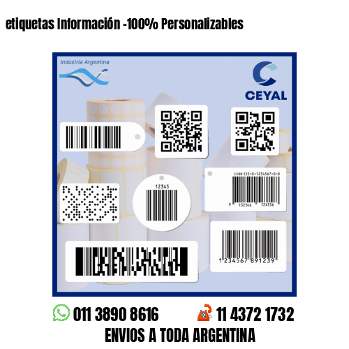 etiquetas Información -100% Personalizables