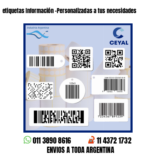 etiquetas Información -Personalizadas a tus necesidades