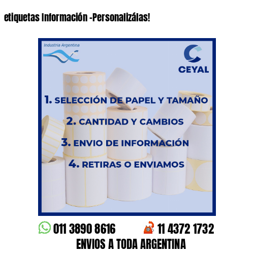 etiquetas Información -Personalizálas!